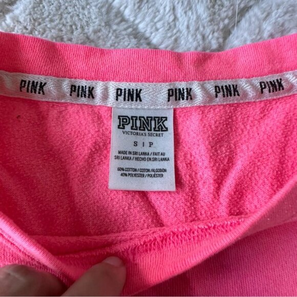 Victoria's Secret PINK | Coral Campus Crew Neck Sweater | Size Small - Picture 9 of 12